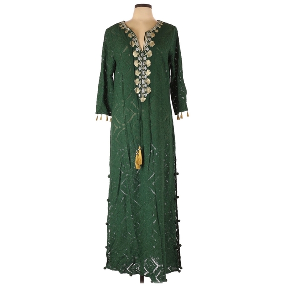 Anthropologie Dresses & Skirts - Anthro HEMANT & NANDITA green maxi dress caftan L